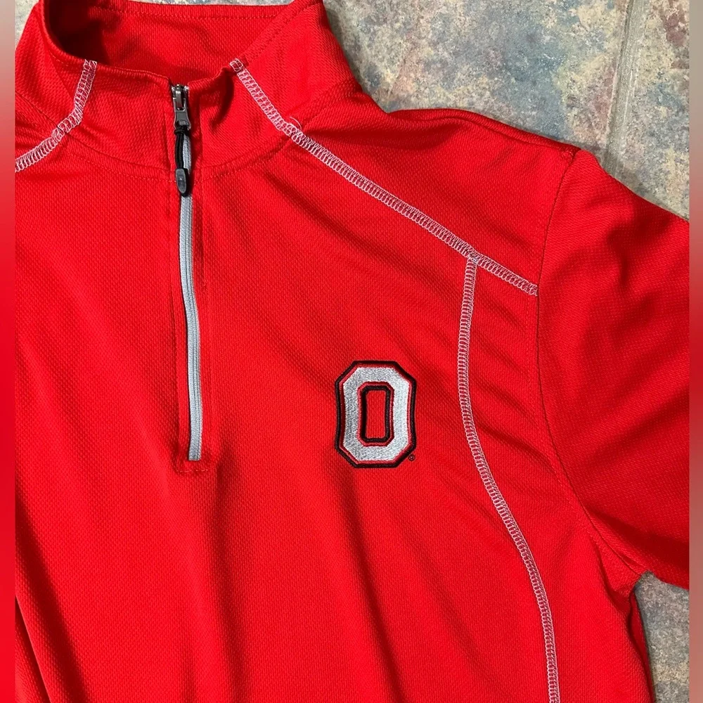 ohio state buckeyes long sleeve quarter zip - Picture 3 of 5